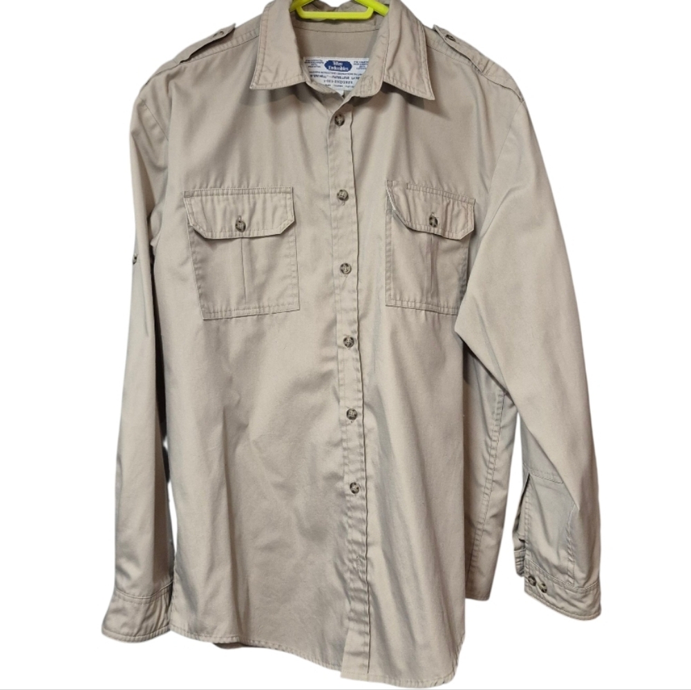 Vintage Tilley's Button Up Shirt Utility Safari Men's Size Large